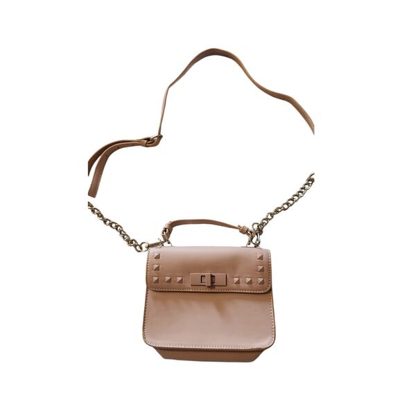 Steve Madden Pale Pink Studded Crossbody Bag | Faux Leather | Adjustable Strap - Picture 3 of 4